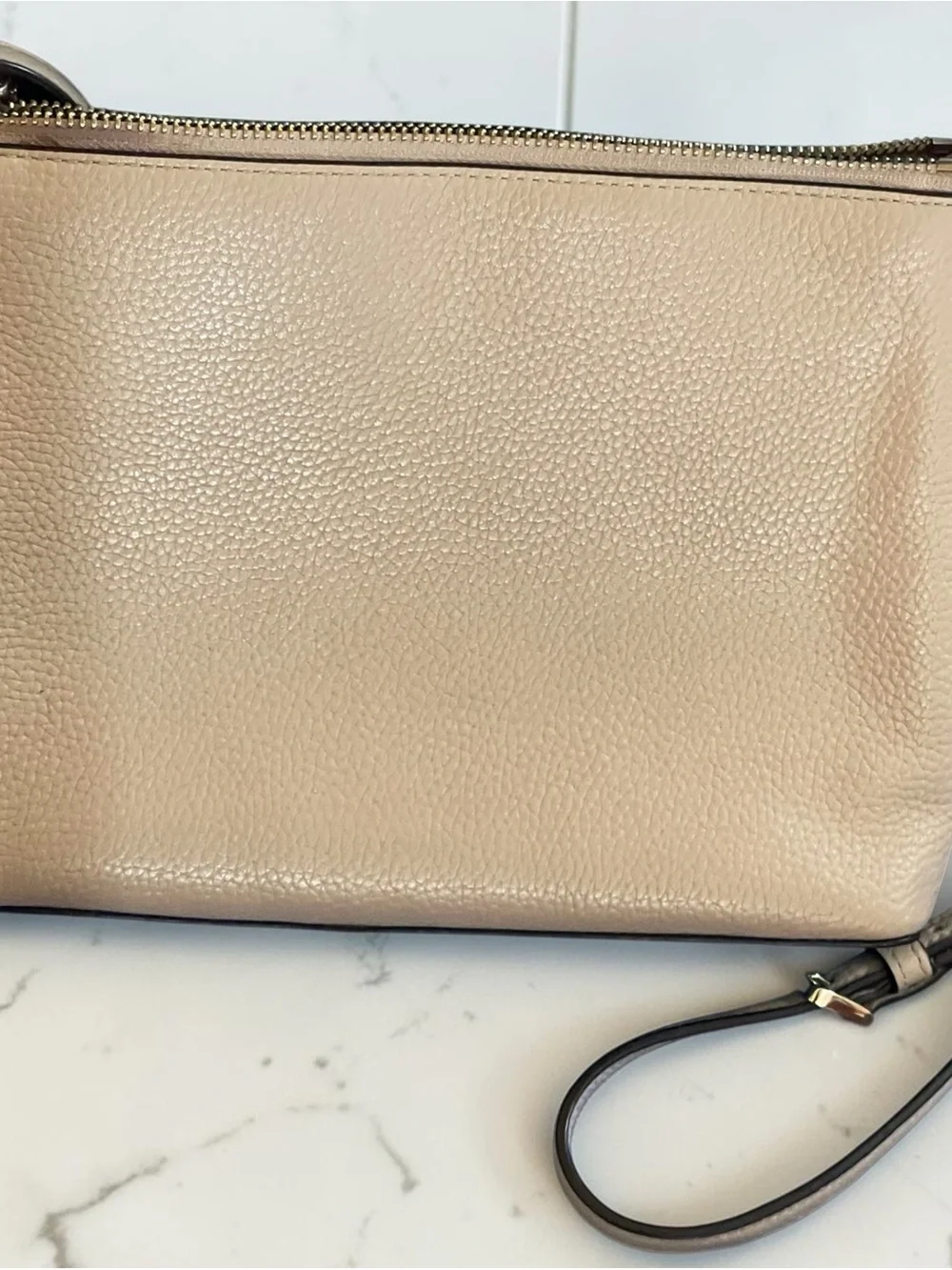 kate spade Pebbled Leather Crossbody Bag in Beige